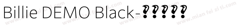 Billie DEMO Black字体转换